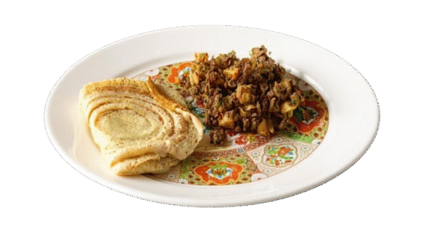 Liver served with Somali Injera or Chapati Bread (CA$17.50)